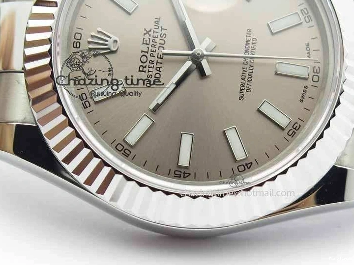 MiroTime 1221 DateJust II 41mm SS BP Maker Best Edition Gray Dial On SS Bracelet SA Trendsetting 3736
